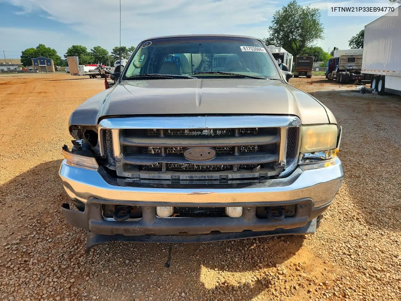 2003 Ford F250 Super Duty VIN: 1FTNW21P33EB94770 Lot: 61703066
