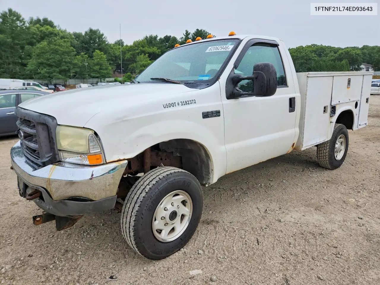 2004 Ford F250 Super Duty VIN: 1FTNF21L74ED93643 Lot: 62062946