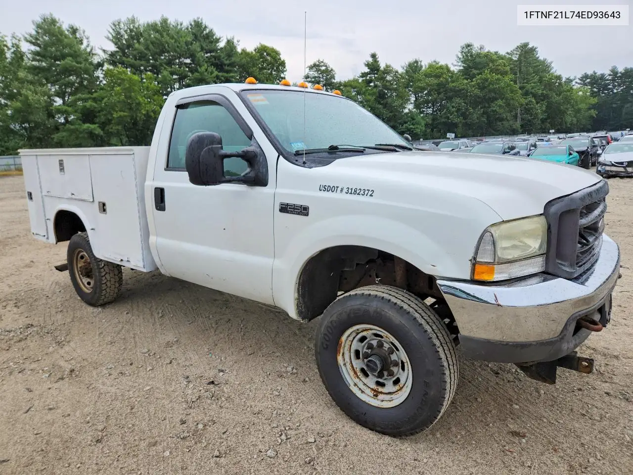 2004 Ford F250 Super Duty VIN: 1FTNF21L74ED93643 Lot: 62062946