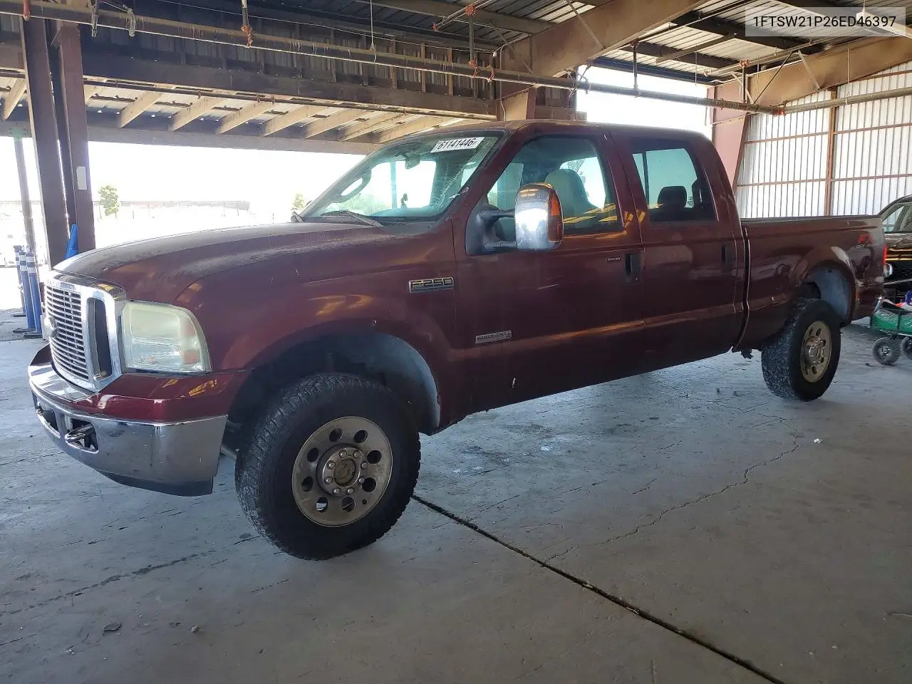 2006 Ford F250 Super Duty VIN: 1FTSW21P26ED46397 Lot: 61141446