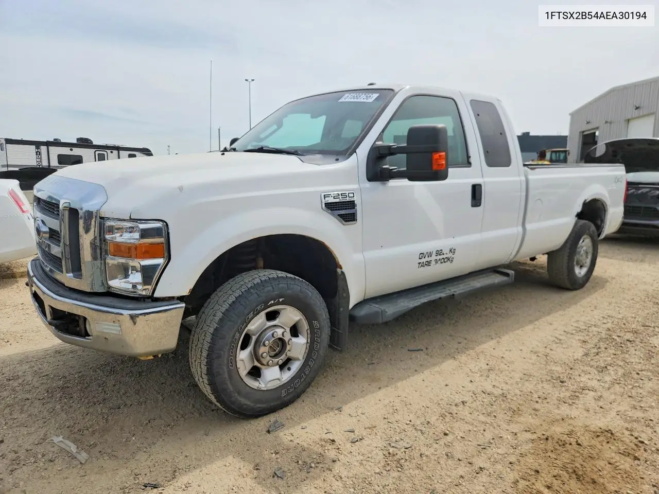 2010 Ford F250 Super Duty VIN: 1FTSX2B54AEA30194 Lot: 61688756