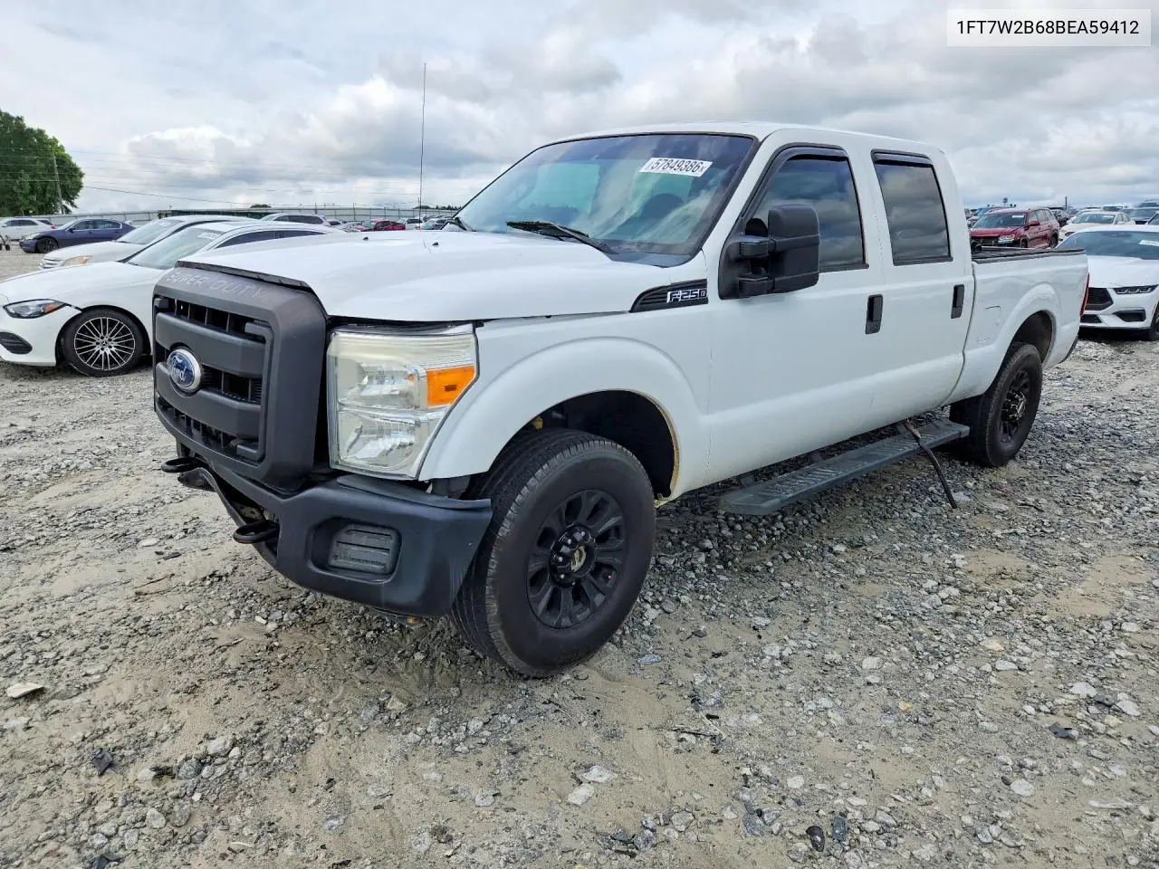 2011 Ford F250 Super Duty VIN: 1FT7W2B68BEA59412 Lot: 57849386