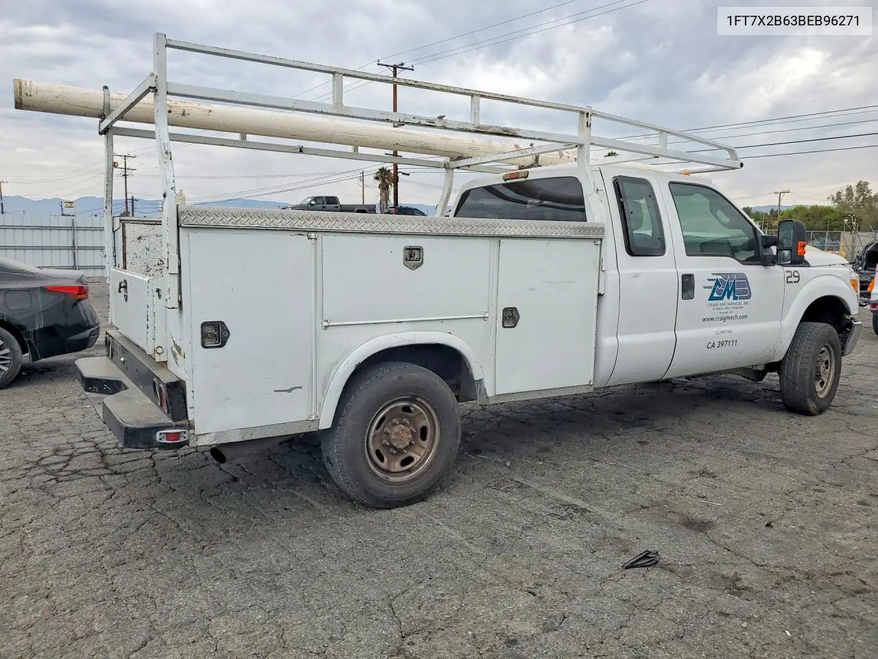 2011 Ford F250 Super Duty VIN: 1FT7X2B63BEB96271 Lot: 61785196