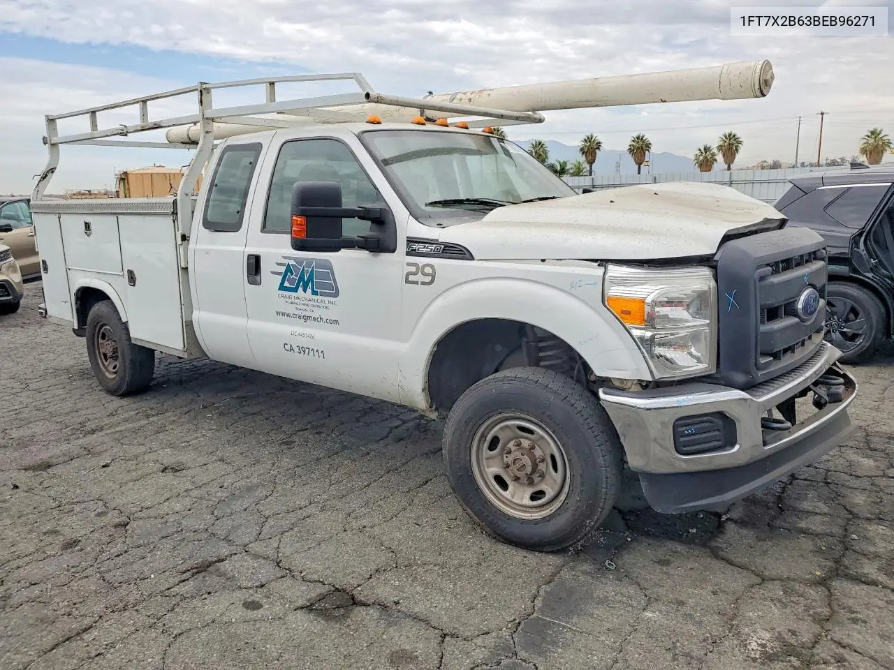 2011 Ford F250 Super Duty VIN: 1FT7X2B63BEB96271 Lot: 61785196