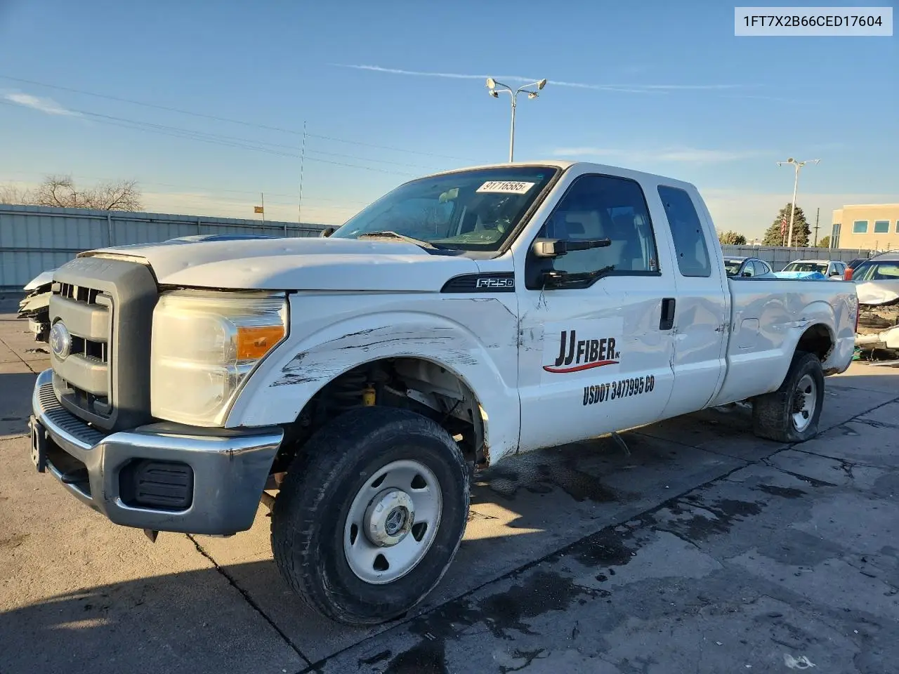 1FT7X2B66CED17604 2012 Ford F250 Super Duty