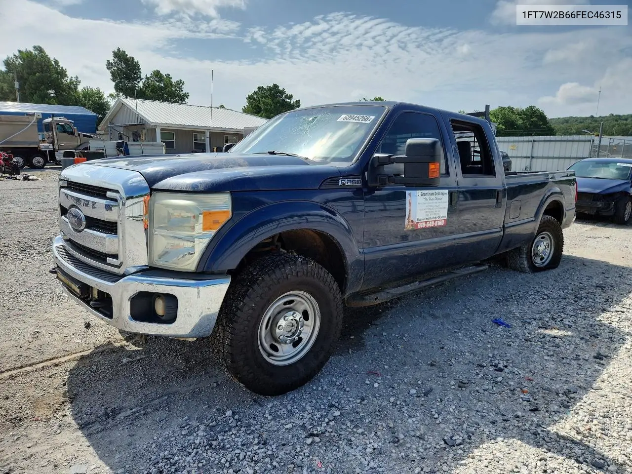 2015 Ford F250 Super Duty VIN: 1FT7W2B66FEC46315 Lot: 60945266