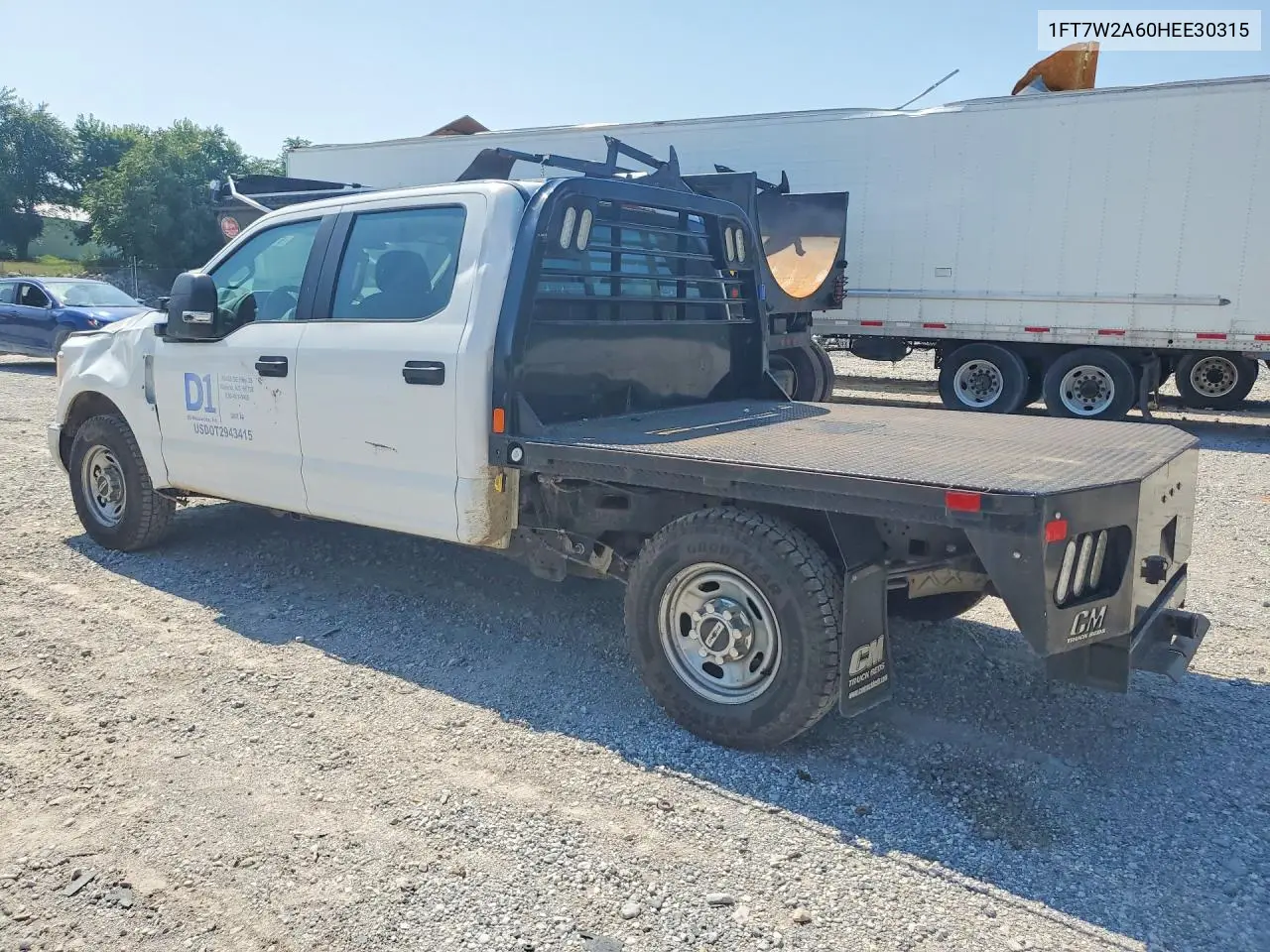 2017 Ford F250 Super Duty VIN: 1FT7W2A60HEE30315 Lot: 61708406