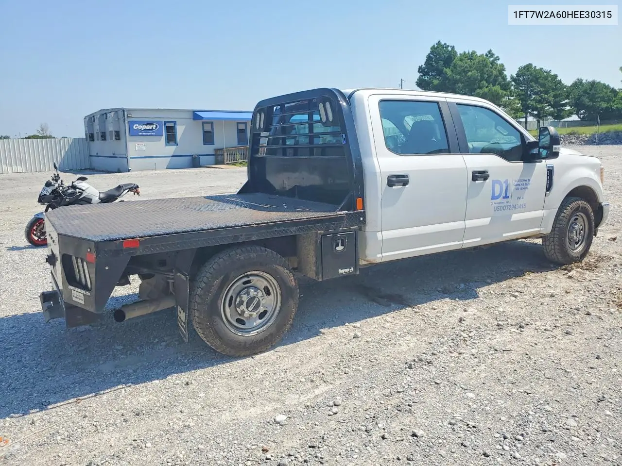 2017 Ford F250 Super Duty VIN: 1FT7W2A60HEE30315 Lot: 61708406