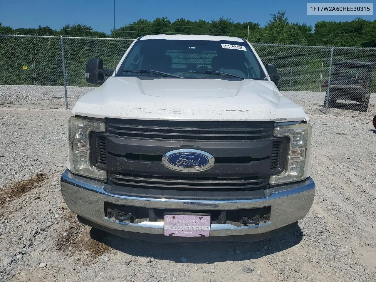 2017 Ford F250 Super Duty VIN: 1FT7W2A60HEE30315 Lot: 61708406