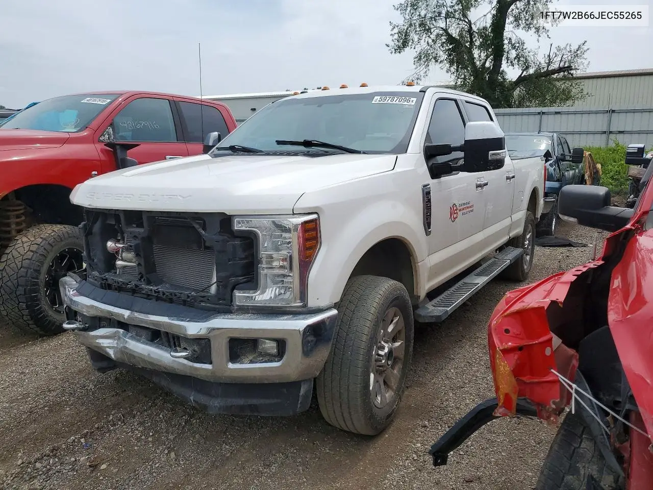 2018 Ford F250 Super Duty VIN: 1FT7W2B66JEC55265 Lot: 59787096