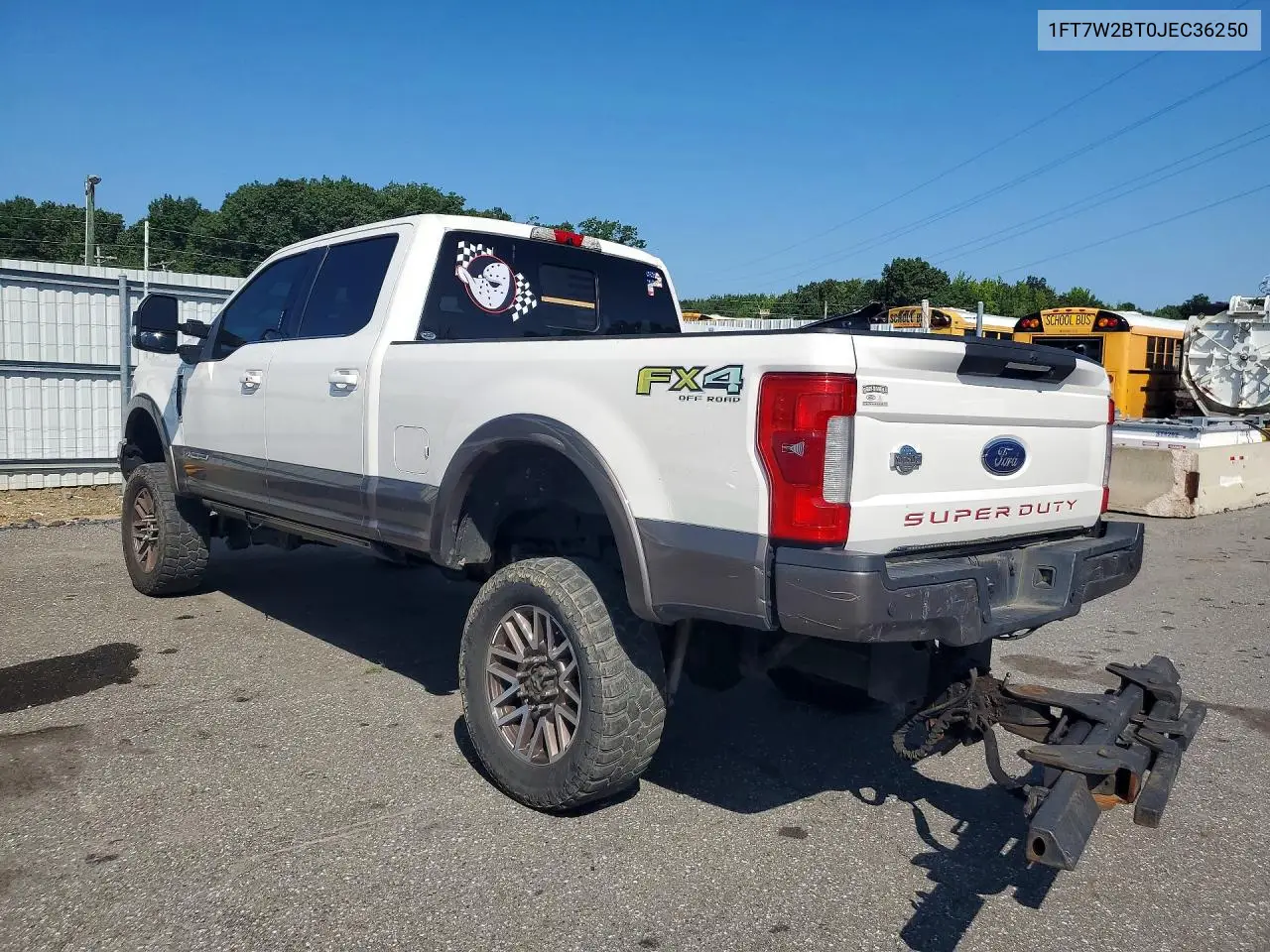 2018 Ford F250 Super Duty VIN: 1FT7W2BT0JEC36250 Lot: 61913096