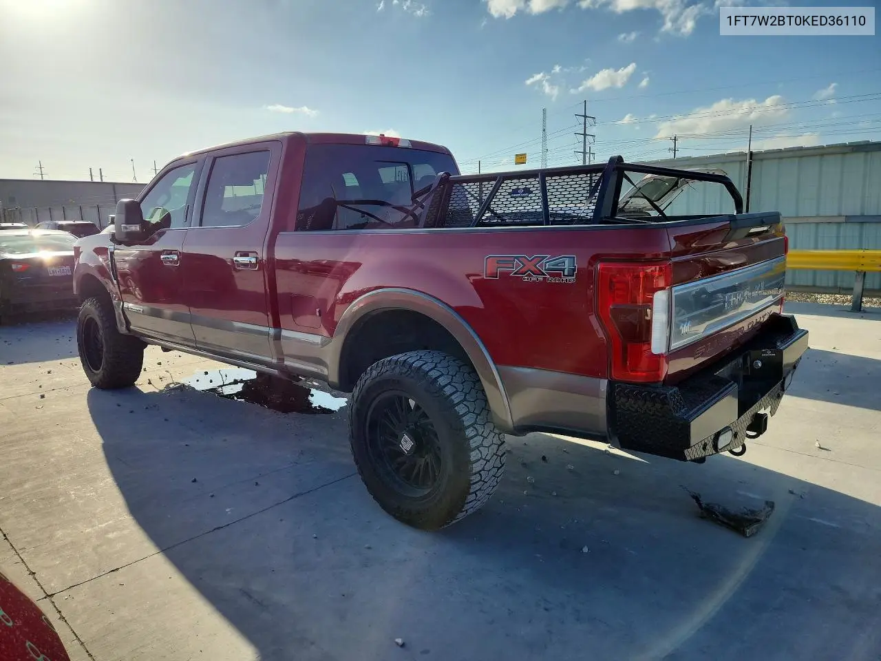 2019 Ford F250 Super Duty VIN: 1FT7W2BT0KED36110 Lot: 56048846
