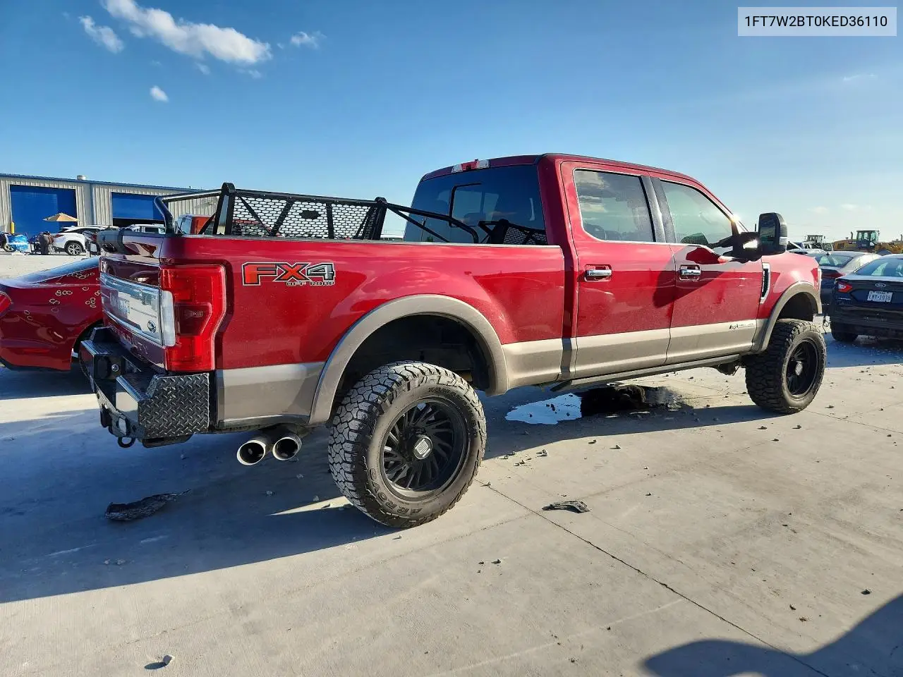 2019 Ford F250 Super Duty VIN: 1FT7W2BT0KED36110 Lot: 56048846