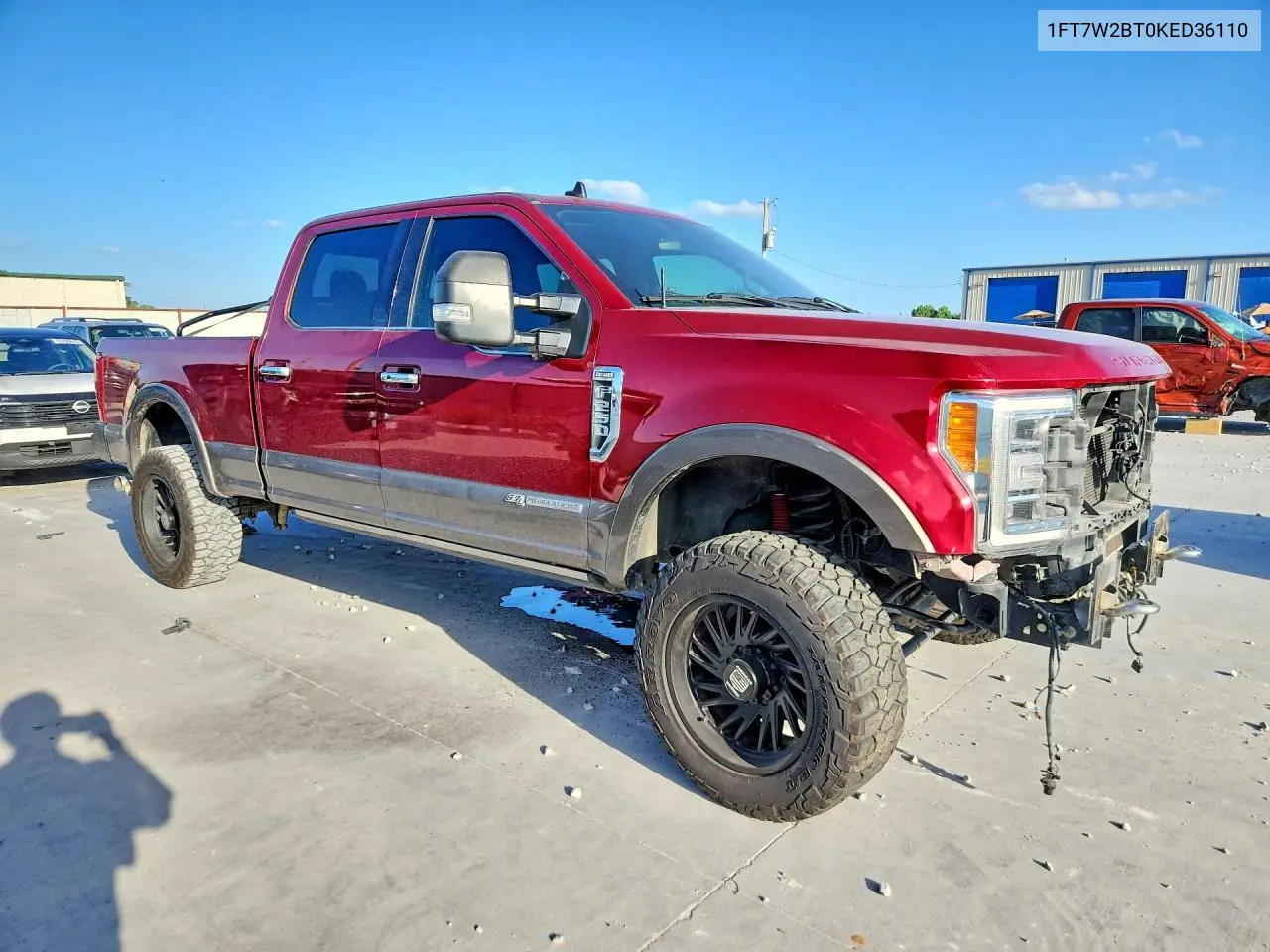 2019 Ford F250 Super Duty VIN: 1FT7W2BT0KED36110 Lot: 56048846