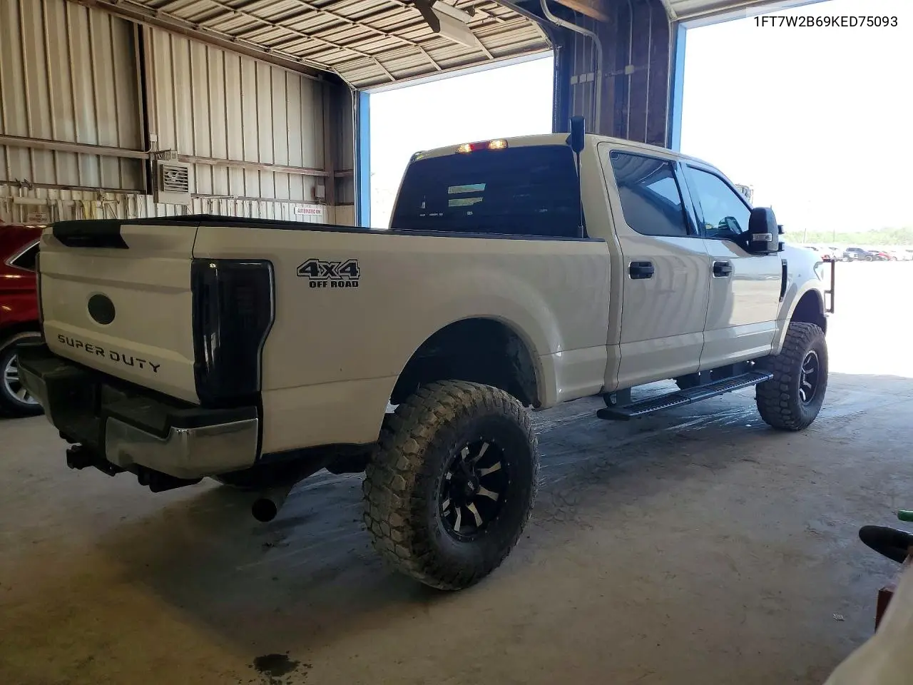2019 Ford F250 Super Duty VIN: 1FT7W2B69KED75093 Lot: 61611636