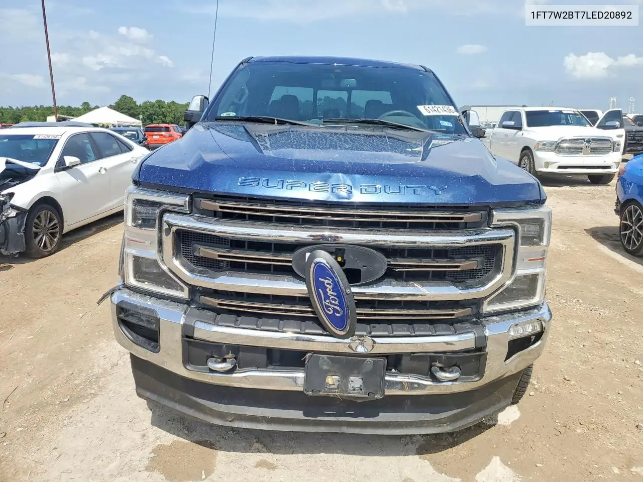 2020 Ford F250 Super Duty VIN: 1FT7W2BT7LED20892 Lot: 61421436