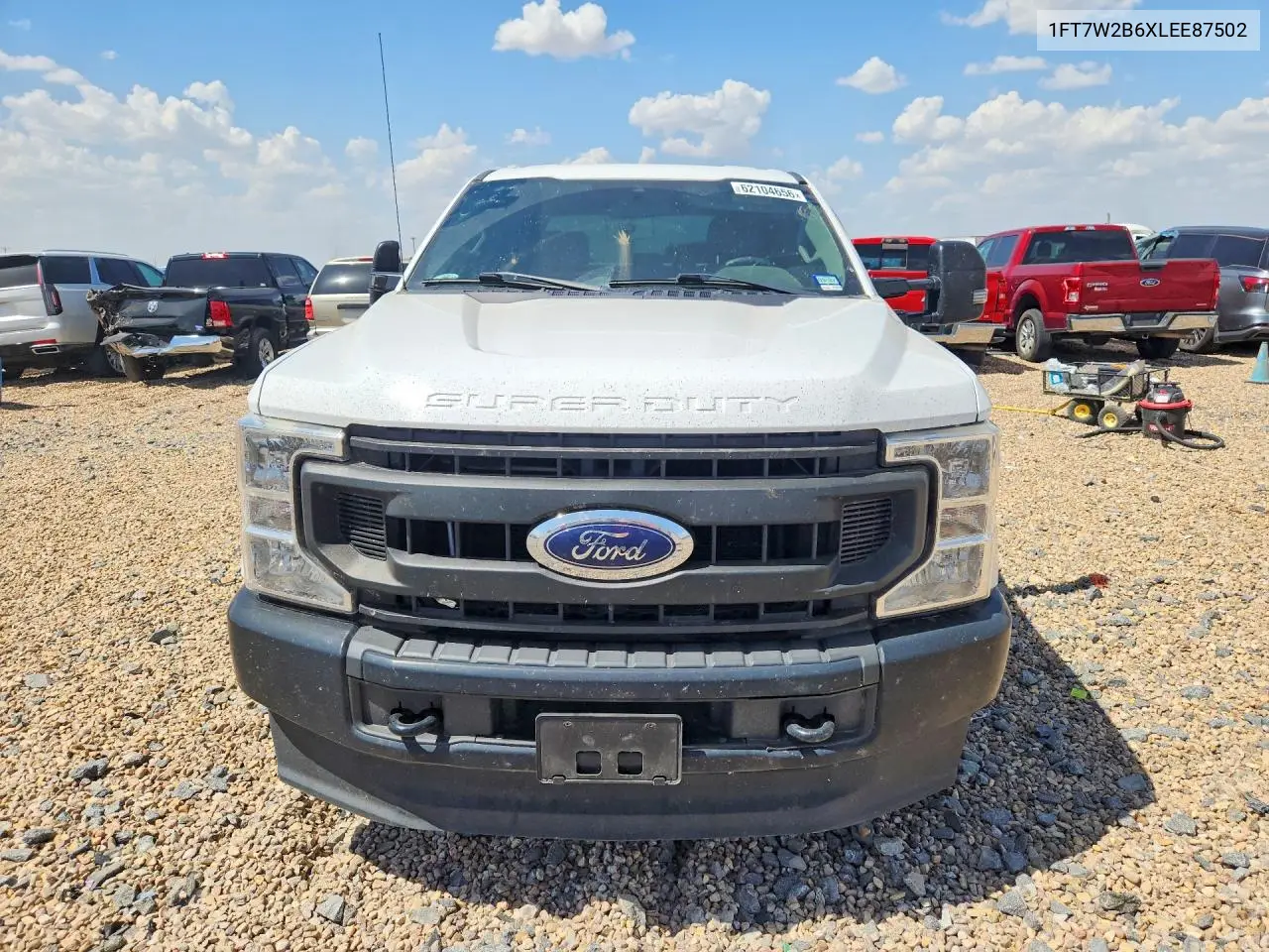 2020 Ford F250 Super Duty VIN: 1FT7W2B6XLEE87502 Lot: 62104656