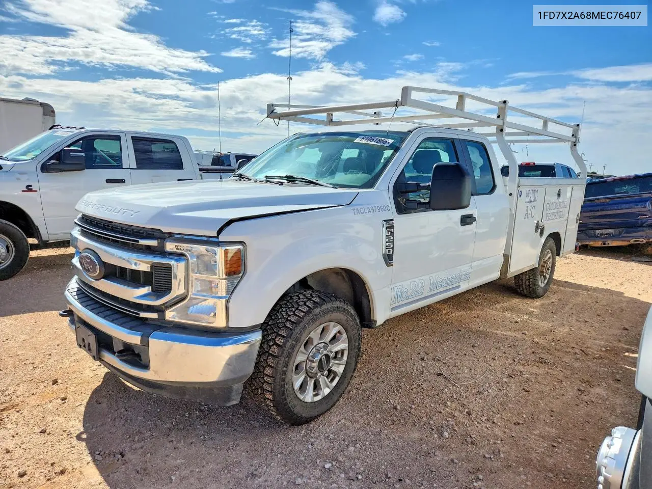 2021 Ford F250 Super Duty VIN: 1FD7X2A68MEC76407 Lot: 61051866