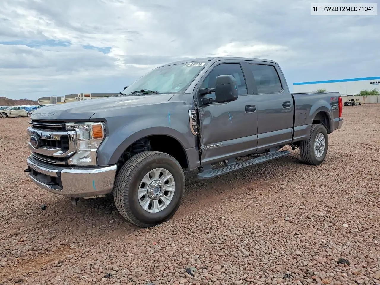 2021 Ford F250 Super Duty VIN: 1FT7W2BT2MED71041 Lot: 61057476
