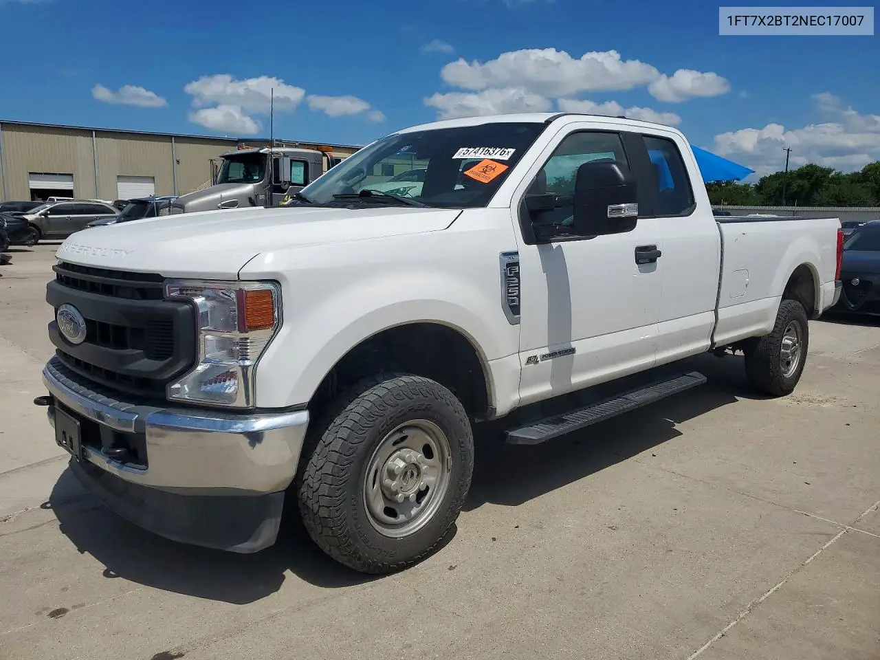 2022 Ford F250 Super Duty VIN: 1FT7X2BT2NEC17007 Lot: 57416376