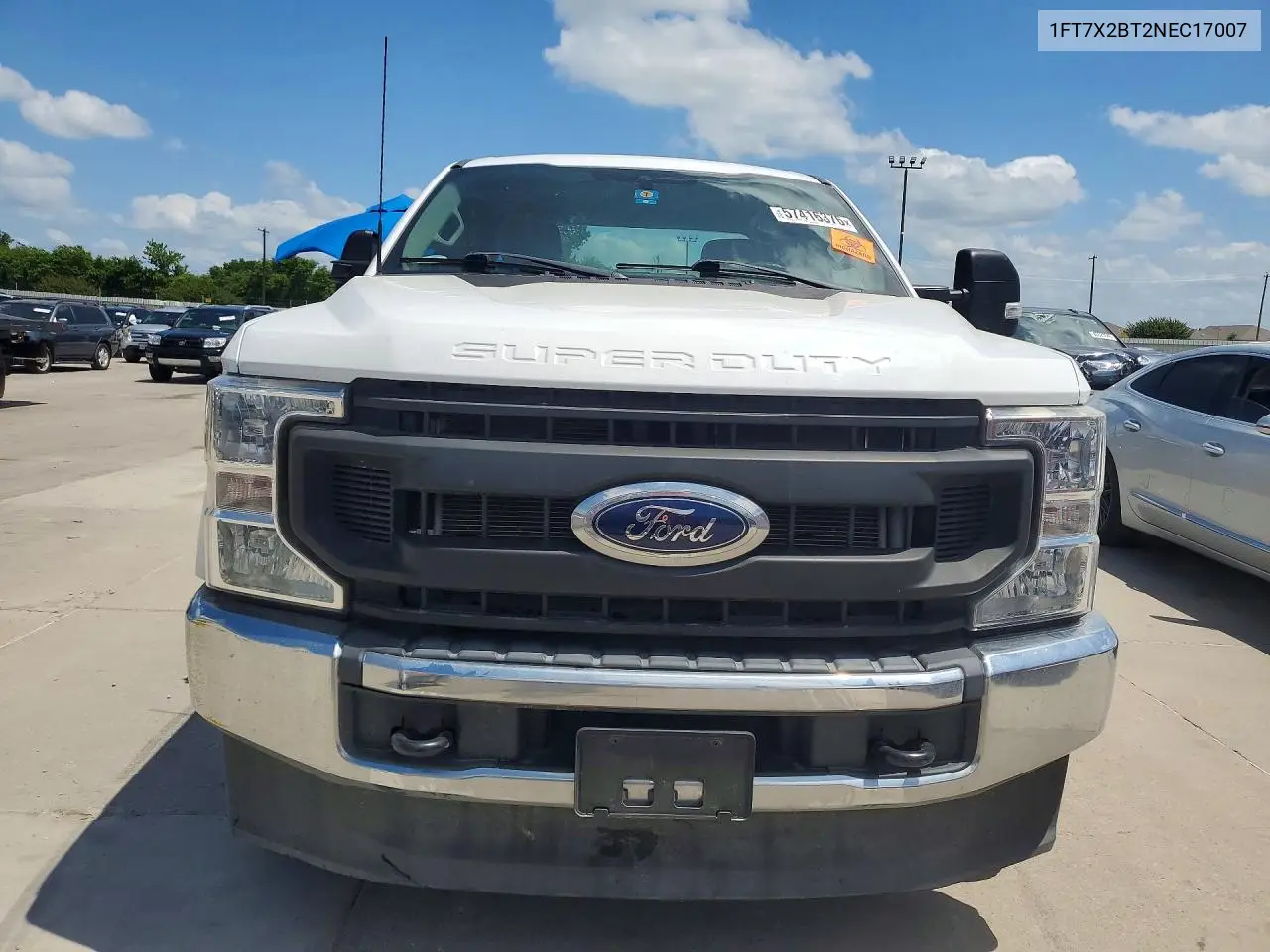 2022 Ford F250 Super Duty VIN: 1FT7X2BT2NEC17007 Lot: 57416376