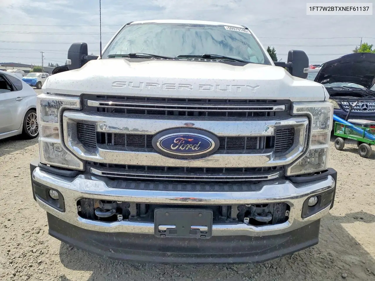 2022 Ford F250 Super Duty VIN: 1FT7W2BTXNEF61137 Lot: 59979146