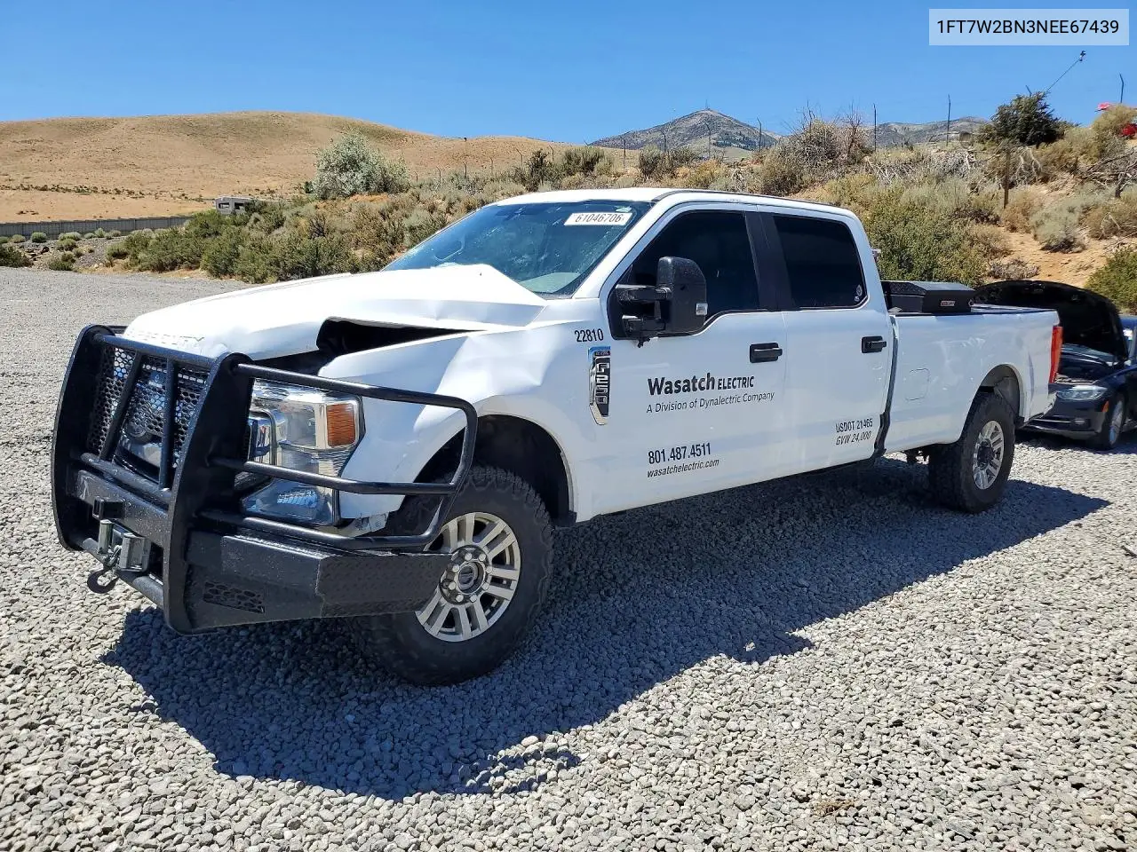 2022 Ford F250 Super Duty VIN: 1FT7W2BN3NEE67439 Lot: 61046706
