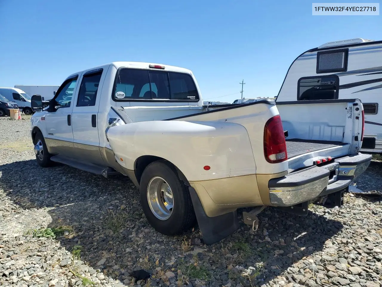 2000 Ford F350 Super Duty VIN: 1FTWW32F4YEC27718 Lot: 57752076