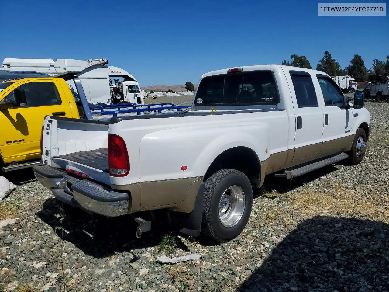 2000 Ford F350 Super Duty VIN: 1FTWW32F4YEC27718 Lot: 57752076