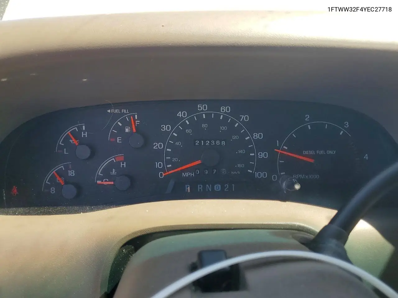 2000 Ford F350 Super Duty VIN: 1FTWW32F4YEC27718 Lot: 57752076