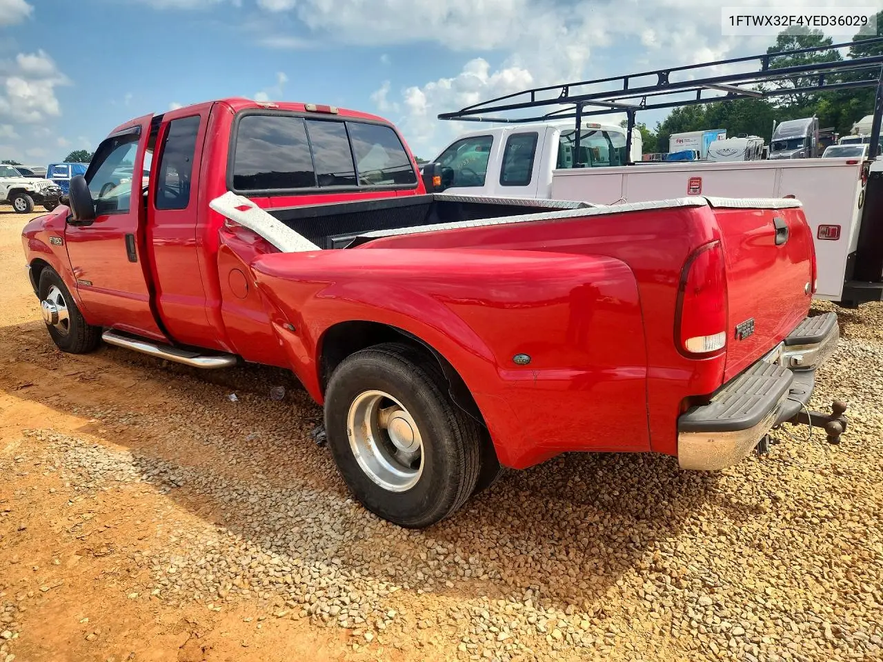 2000 Ford F350 Super Duty VIN: 1FTWX32F4YED36029 Lot: 58946856