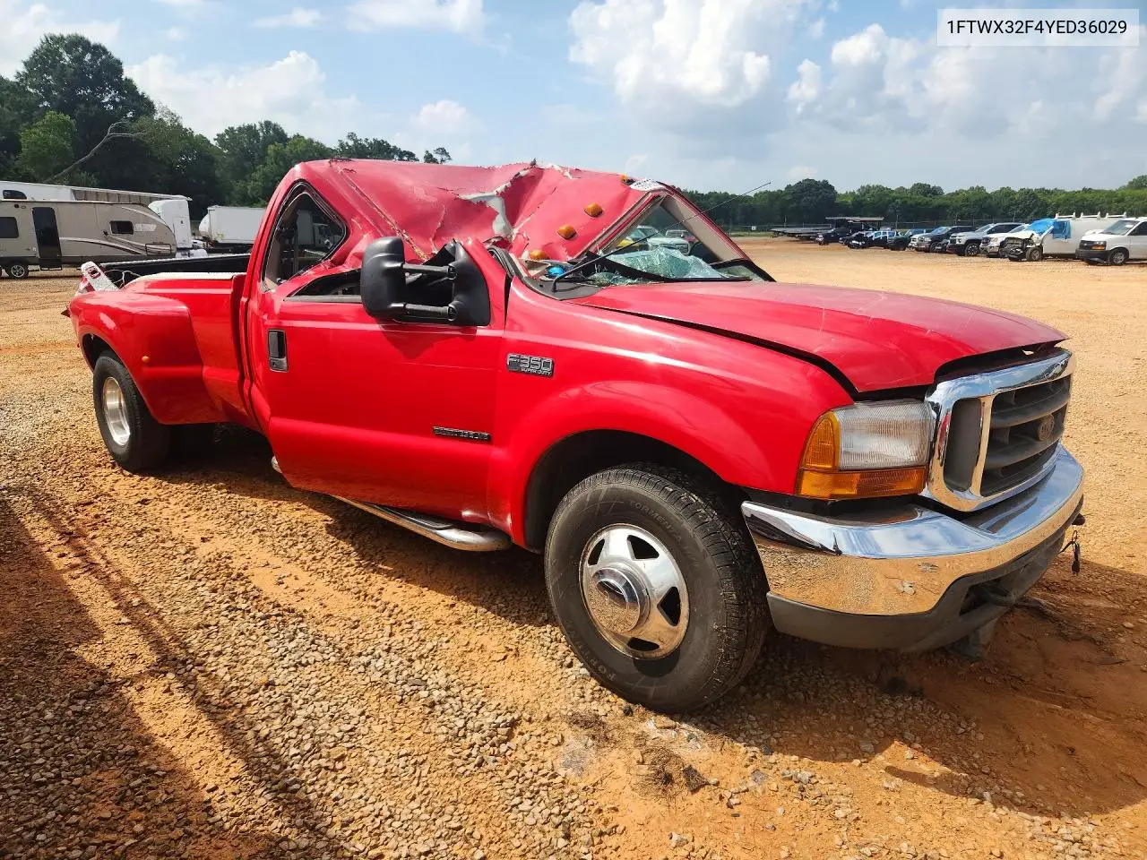 2000 Ford F350 Super Duty VIN: 1FTWX32F4YED36029 Lot: 58946856