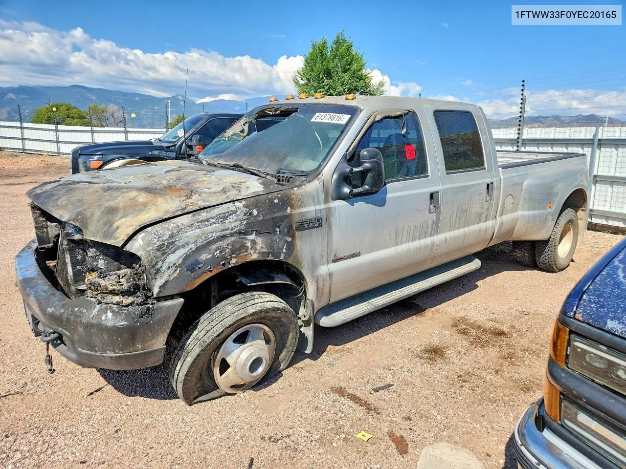 2000 Ford F350 Super Duty VIN: 1FTWW33F0YEC20165 Lot: 61378816