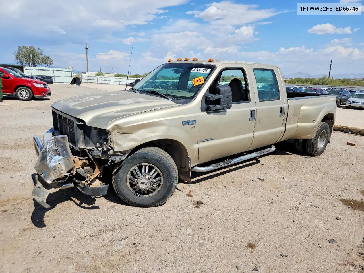 2001 Ford F350 Super Duty VIN: 1FTWW32F51ED55746 Lot: 60450406