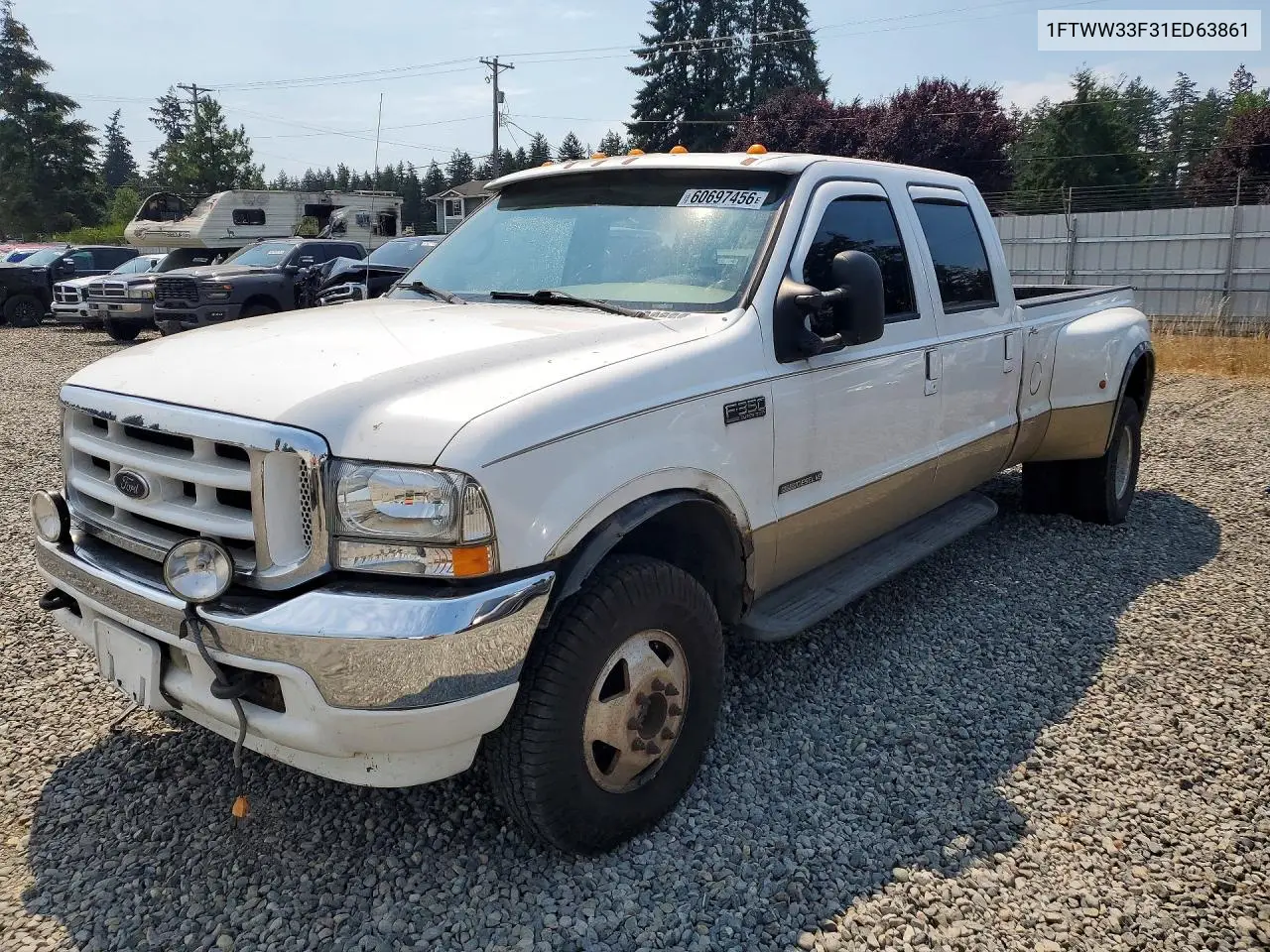 2001 Ford F350 Super Duty VIN: 1FTWW33F31ED63861 Lot: 60697456