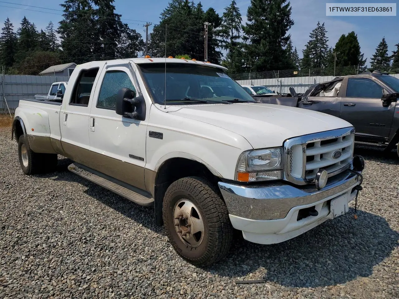 2001 Ford F350 Super Duty VIN: 1FTWW33F31ED63861 Lot: 60697456