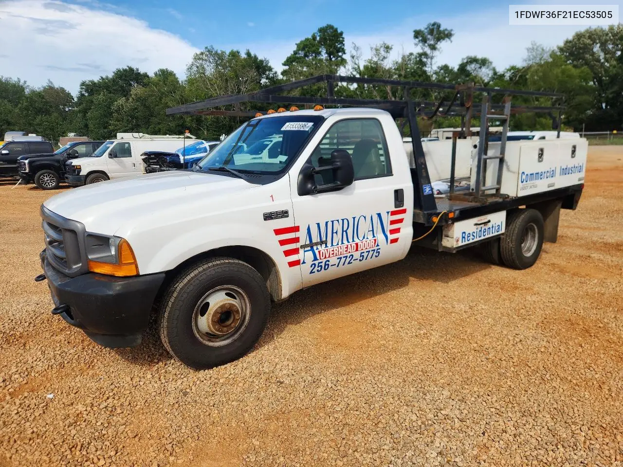 2001 Ford F350 Super Duty VIN: 1FDWF36F21EC53505 Lot: 61533896