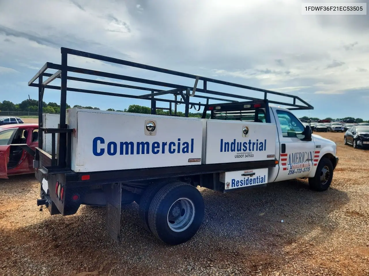 2001 Ford F350 Super Duty VIN: 1FDWF36F21EC53505 Lot: 61533896