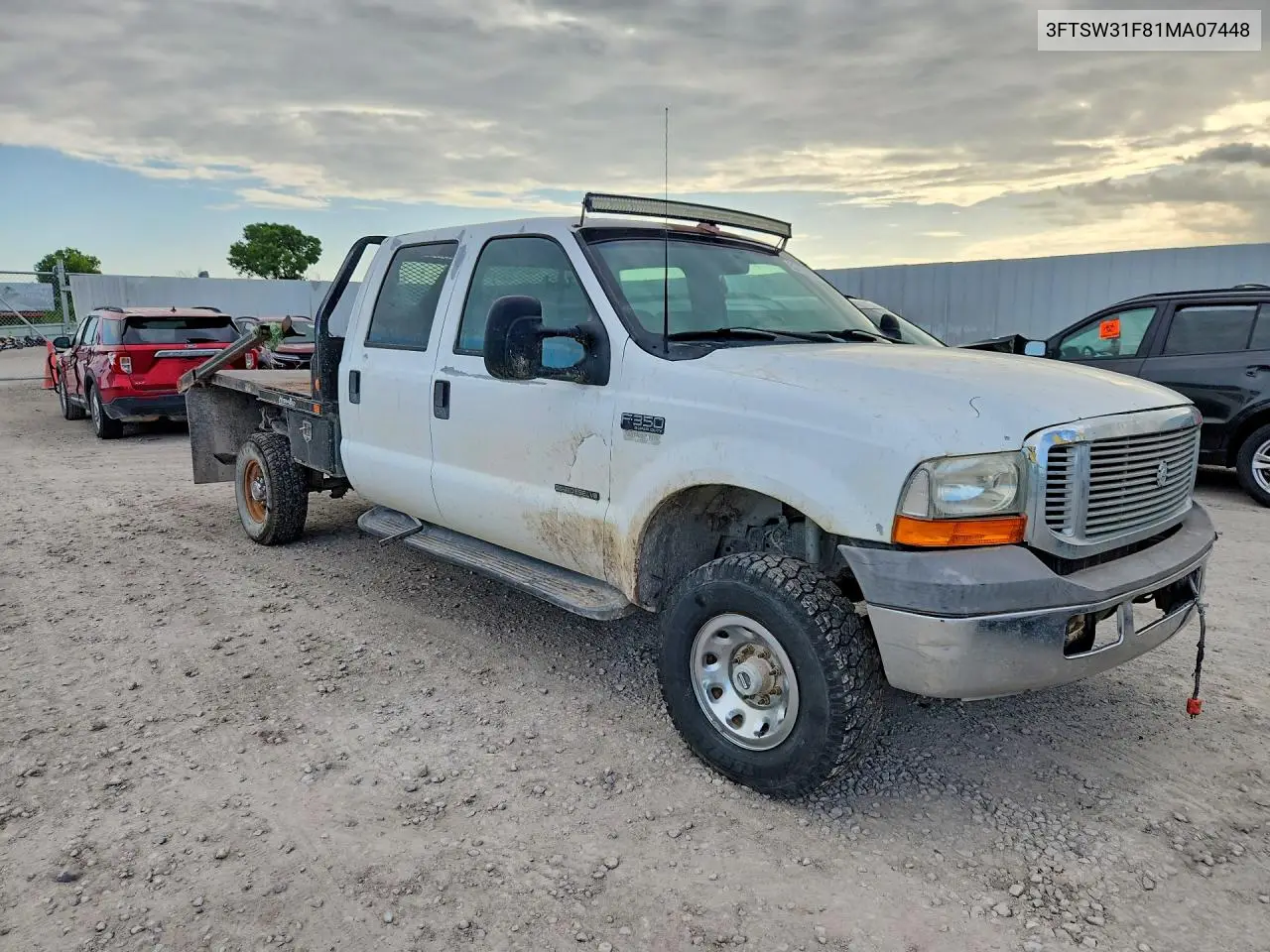 2001 Ford F350 Srw Super Duty VIN: 3FTSW31F81MA07448 Lot: 85791955