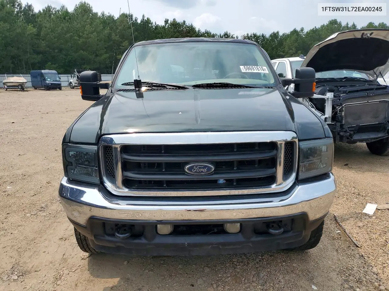 2002 Ford F350 Srw Super Duty VIN: 1FTSW31L72EA00245 Lot: 59691616