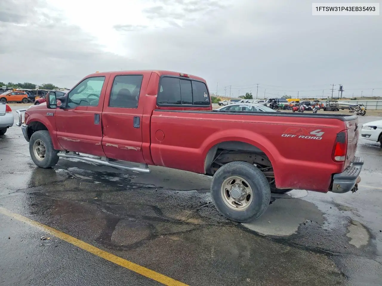 2003 Ford F350 Srw Super Duty VIN: 1FTSW31P43EB35493 Lot: 60968986
