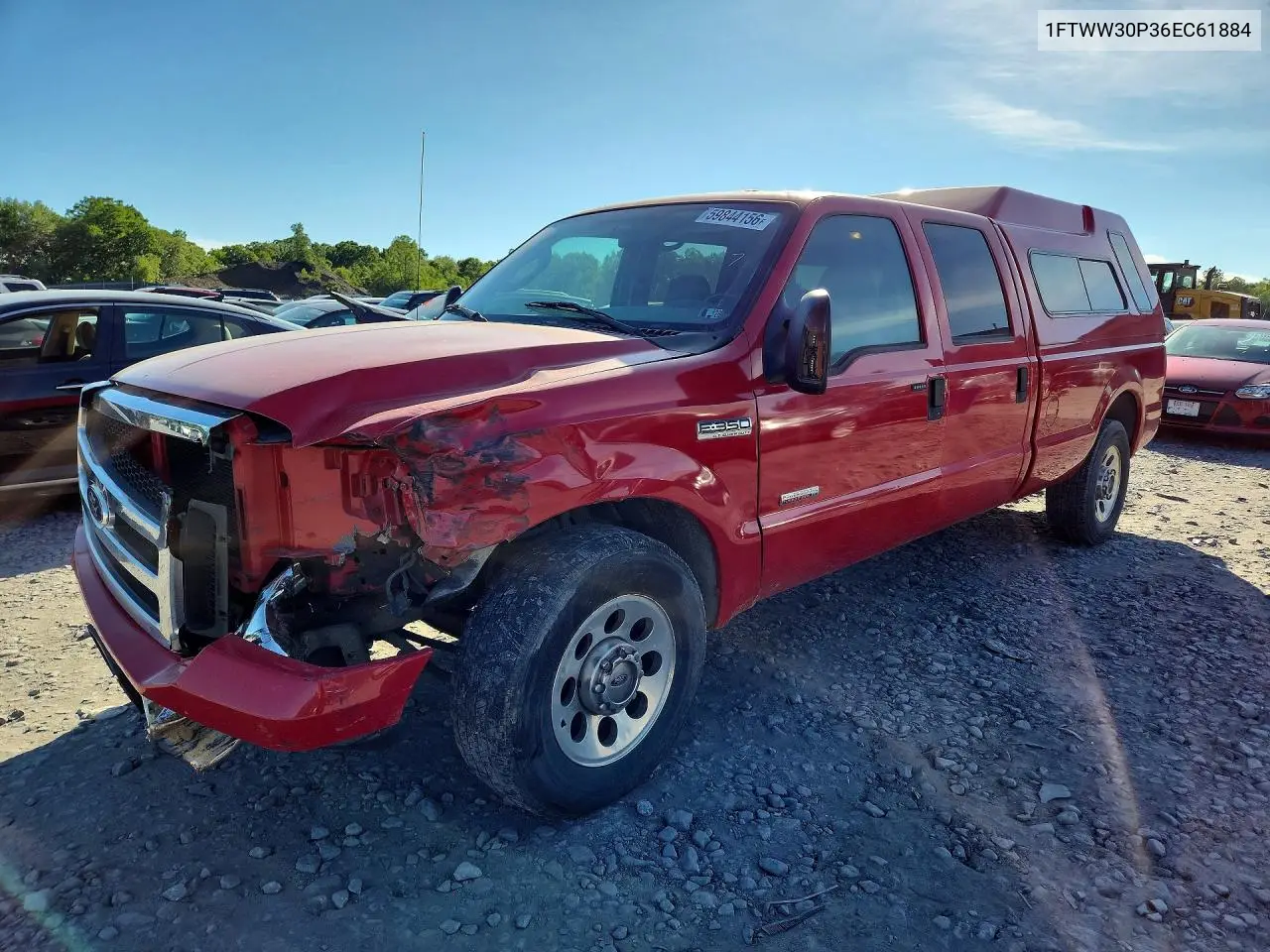 2006 Ford F350 Srw Super Duty VIN: 1FTWW30P36EC61884 Lot: 59844156