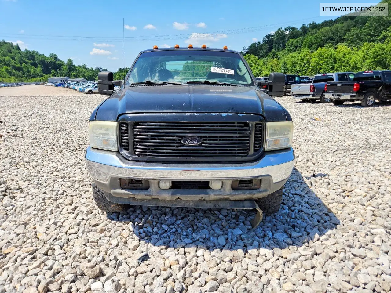 2006 Ford F350 Super Duty VIN: 1FTWW33P16ED94252 Lot: 60721136
