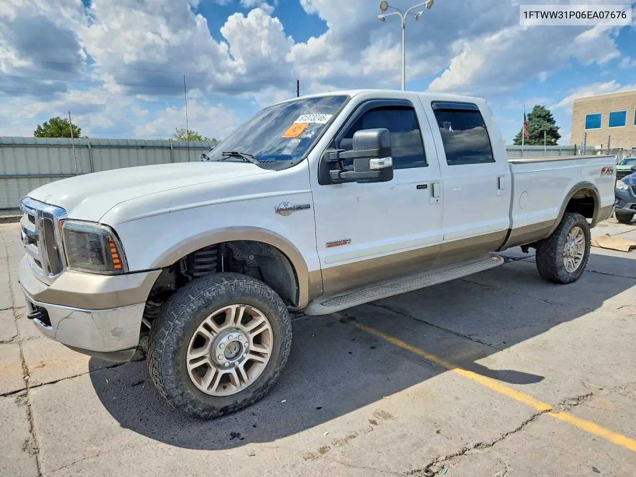 2006 Ford F350 Srw Super Duty VIN: 1FTWW31P06EA07676 Lot: 61373246