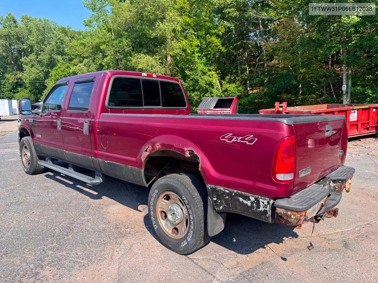 2006 Ford F350 Srw S VIN: 1FTWW31P06EB12038 Lot: 61515116