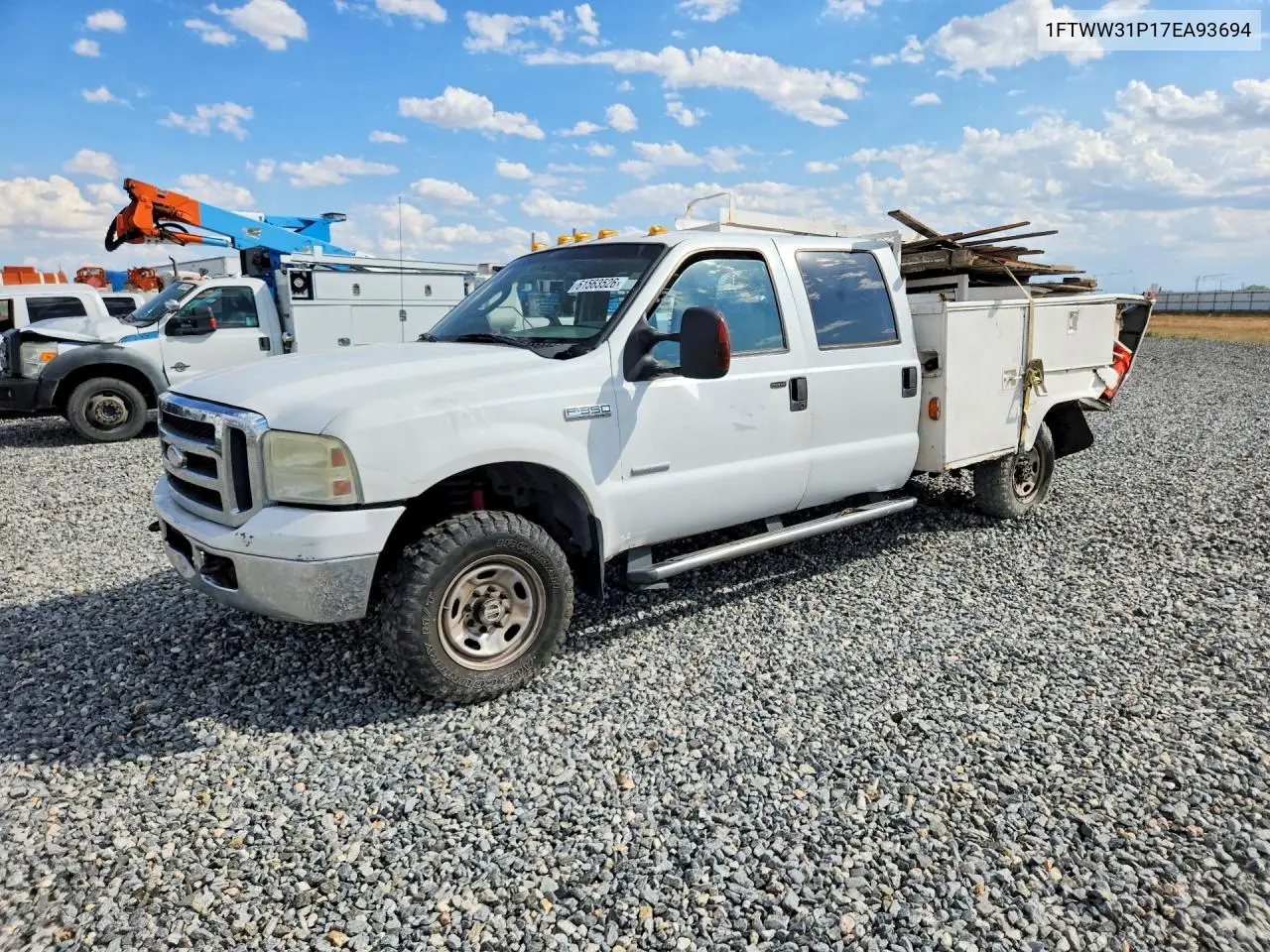 2007 Ford F350 Srw Super Duty VIN: 1FTWW31P17EA93694 Lot: 61563526