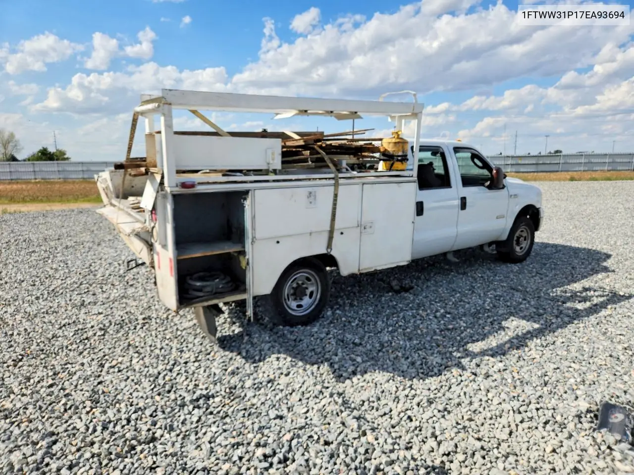 2007 Ford F350 Srw Super Duty VIN: 1FTWW31P17EA93694 Lot: 61563526