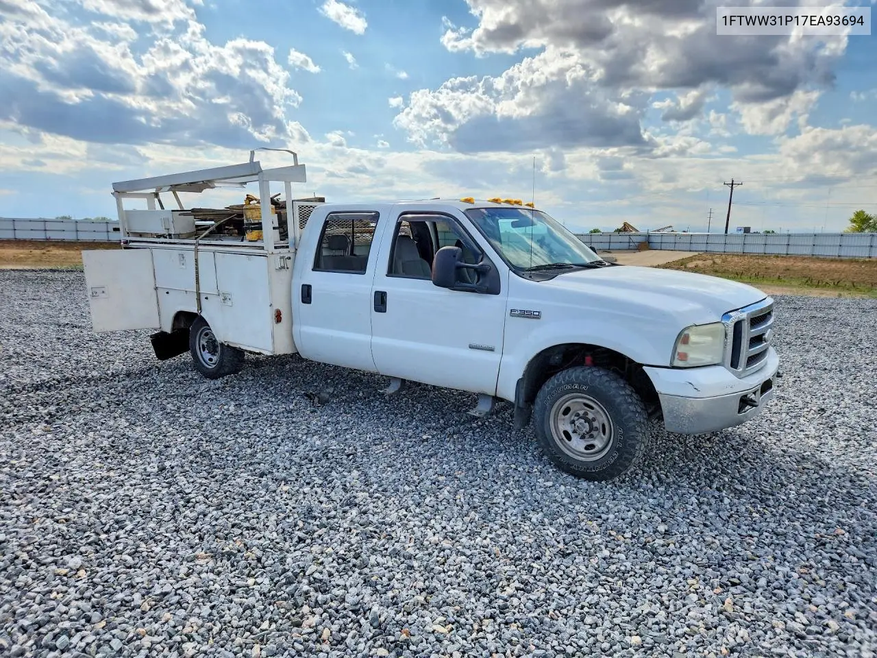 2007 Ford F350 Srw Super Duty VIN: 1FTWW31P17EA93694 Lot: 61563526