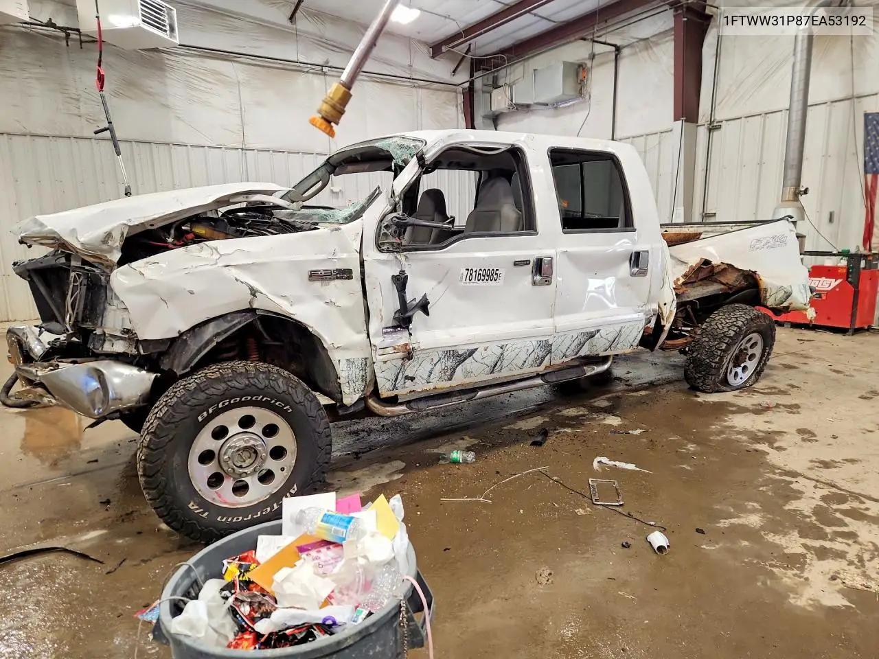 2007 Ford F350 Srw Super Duty VIN: 1FTWW31P87EA53192 Lot: 78169985