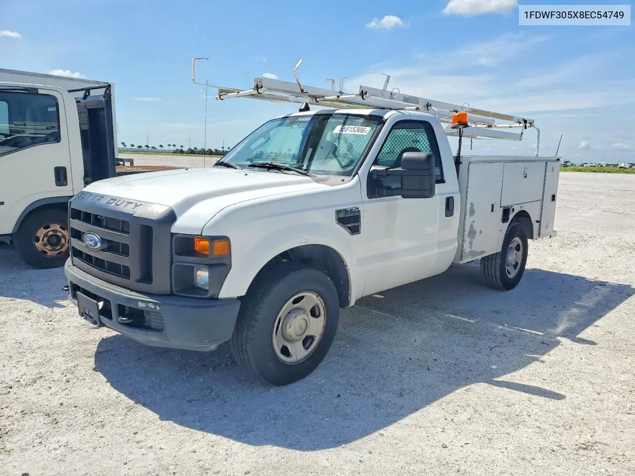 2008 Ford F350 Srw Super Duty VIN: 1FDWF305X8EC54749 Lot: 55815306